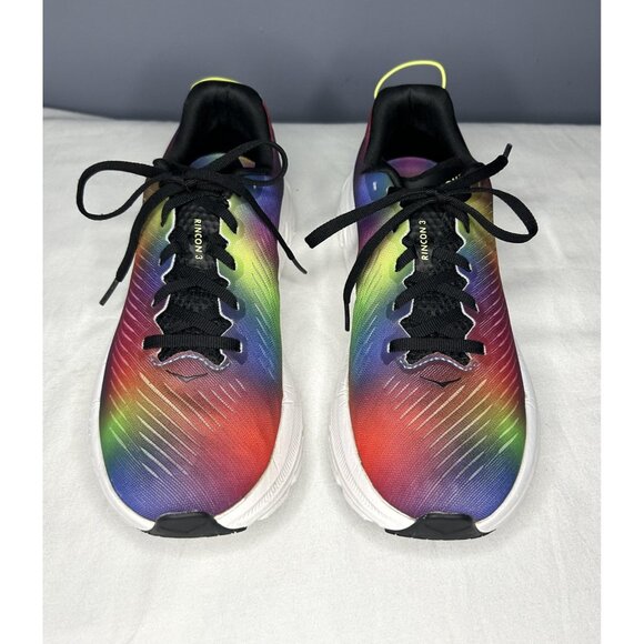 Hoka One One Rincon 3 Shoes Womens Size 8 Rainbow Multicolor Running 1119396BKML - Picture 11 of 15